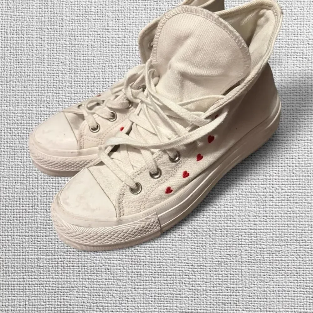 Converse Women's White and Cream Trainers